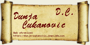 Dunja Čukanović vizit kartica
